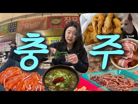 충주.. (구)충주맨 말고 뭐 있어유? 나혼자 대유잼 충주 여행 먹방 브이로그｜대성야채만두 청풍순대 먹는날 은혜식당 고추장송어 째즈와산조 메밀마당