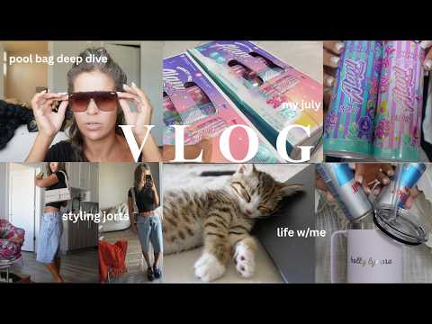 VLOG: wiml. curating JORTS. pool bag deep dive. breakfast for dinner🍳 #vlog #wiml   | Holly Lynora