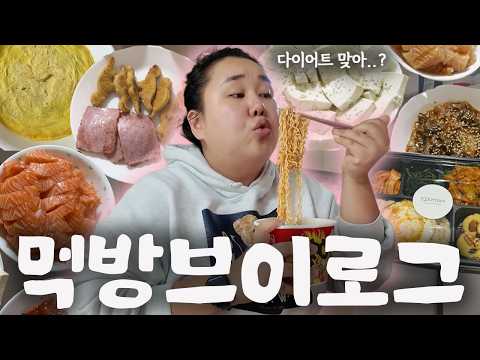 다이어트중인데 왜 계속 먹죠.....? 102KG 주부의 먹방 브이로그