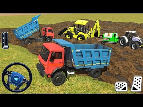 Game for Kids - Children's Truck Driving Games - Toy Trolley Van & JCB - Mini Vehicles Collections