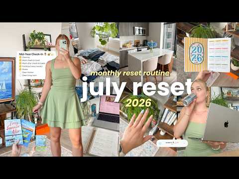july reset vlog ☀️ deep cleaning, mid-year check in, new goals, bullet journal, self-care