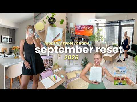 september reset vlog 🍂 cleaning & organizing, lock in prep, new goals, planner setup, books club