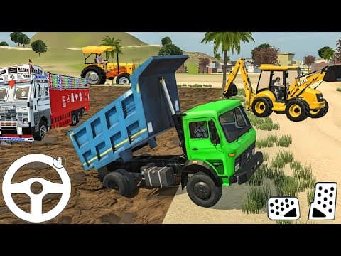 Toddlers' Car Game - Toy JCB Vehicle Driving - Dumper Truck Gameplay for Kids - Mini Cars Videos