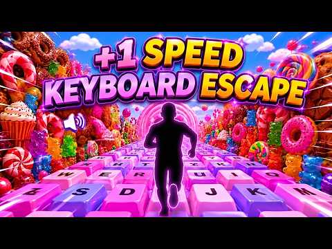 Immersive Interactive Warm Up: +1 SPEED KEYBOARD ESCAPE ⌨️ 🔊 ROBLOX OBBY FULL #50