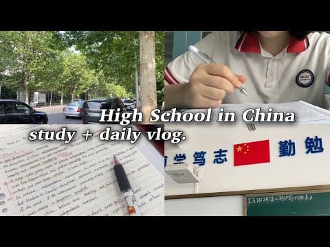 high school in China 🇨🇳 | 중국 고등학교 유학생 공부 + 일상 브이로그 | 낮잠시간, 베이징 대회 참여🥉, 중드 키스신 촬영현장 🙈