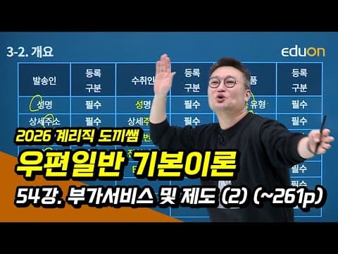 [유상통] 김종우T 2026 도끼쌤 우편일반 기본이론 54강