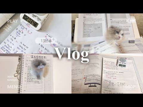 𝟎𝟎𝟏) 13년생 중1 Vlog • 공부 • 일상 • 연휴 • 브이로그 • 중1 • 13년생 • 미니브이로그 • 중학생