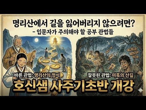 기초튼튼반-줌수업 사전강의(02강) 명리산에서 길을 잃어버리지 않으려면?  입문자가 주의해야 할 사주 공부 관법들