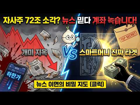 [3차 상법개정] 자사주 72조 소각 뉴스 믿고 풀매수했다가 계좌 다 녹습니다! 개미 무덤 될 때 스마트머니가 싹쓸이하는 진짜 타겟 (뉴스에선 절대 안 알려주는 비밀 지도)