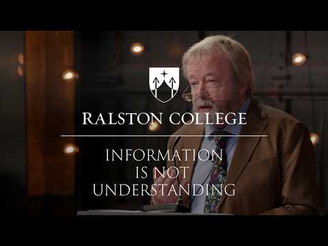 AI and the Battle for the Soul with Iain McGilchrist - Lecture 1: Information is Not Understanding