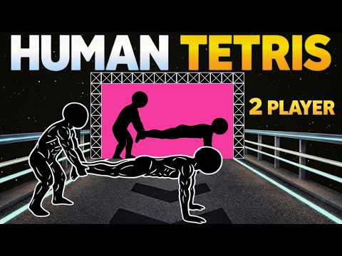 8 MIN🔥 HUMAN TETRIS CO-OP x 2 Player | Immersive Interactive Warm Up | Viral Interactive Game | FULL