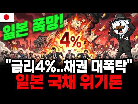 "일본, 결국 터졌다" 국채 금리 4% 돌파... 한국 경제 '역대급 충격' 오나?