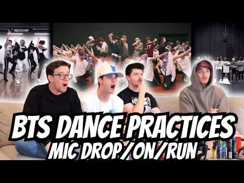 Americans FIRST Reaction to BTS Dance Practices | Mic Drop/On/Run