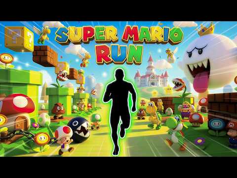 SUPER MARIO RUN 🍄| Mushroom Kingdom Parkour Part 1| Immersive Interactive Warm Up |  Fitness Workout