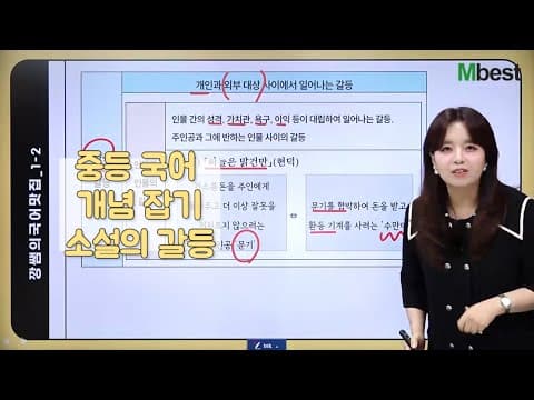 [중등인강/중1국어] 소설의 갈등_ 엠베스트 국어 정수영