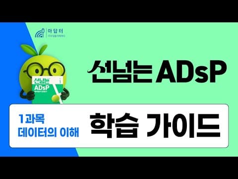 [선넘는 ADsP] (1과목) 학습 가이드 | ADsP 교재강의 | 라임북 | 데이터분석준전문가