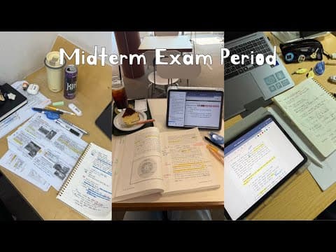 21학점 듣는 2학년😰📑 매일 도서관에서 밤새는 대학생 중간고사 브이로그