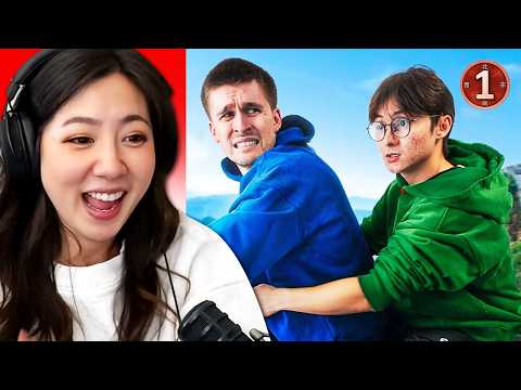 FUSLIE REACTS TO LUDWIG & MICHAEL REEVES CROSSING CHINA WITH NO MAP! (TIP TO TIP DAY 1)