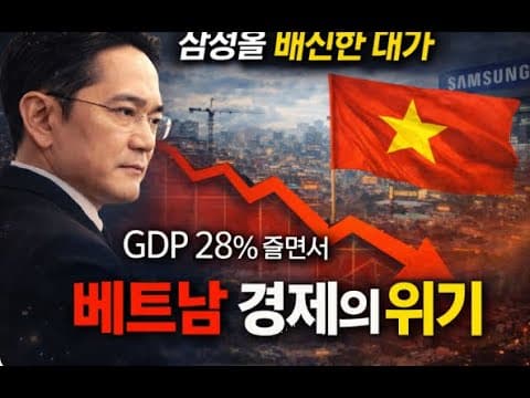 베트남의 경제의 위기｜삼성을 내친 대가, 한 나라 경제가 무너진 날