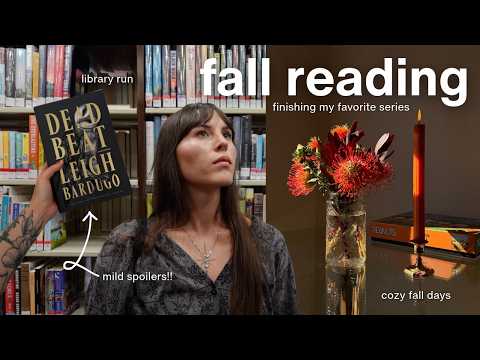 Fall reading vlog: finishing my favorite fantasy series (mild spoilers), new hobby, days at home 🦉🧺🍂