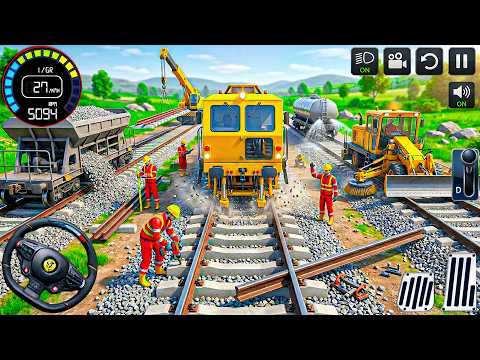 JCB Game City Construction 2026: Real Train Track Railway Build Mission - android gameplay