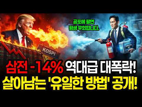 [검은 화요일] 코스피 -7.2% 역대급 폭락, 삼성전자 19만원 붕괴... 트럼프가 쏘아 올린 폭락장, 개미가 살아남는 유일한 방법 공개!