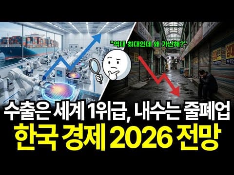수출은 역대급 내수는 줄폐업 한국 경제 2026년 전망