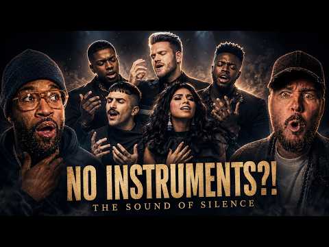 THOSE HARMONIES ARE INSANE!! American Rappers React to Pentatonix - The Sound of Silence