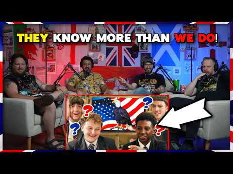 Americans React To "What do British Highschoolers know about America?"!