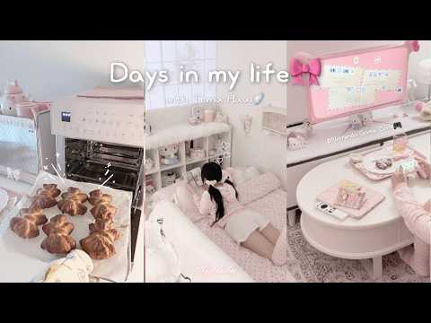 [SUB] ʚ Vlog ɞㅣ혼자 놀기 만렙 집순이 일상.zip💗ㅣ리본빵 굽기🥐 테무 핑크템 하울ㅣ핑크 방 꾸미기˚⊹