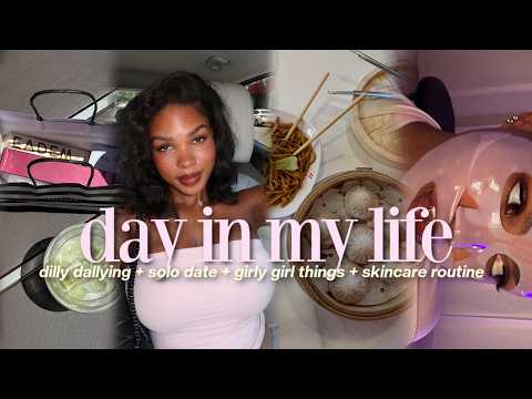DAILY DIARY 🎀 | shopping vlog + solo date + dilly dallying + full skincare routine + girl chats