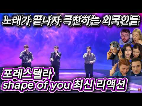 해외반응  포레스텔라 shape of you  최신 리액션 한글자막  노래가 끝나고 극찬하는 외국인들!!!